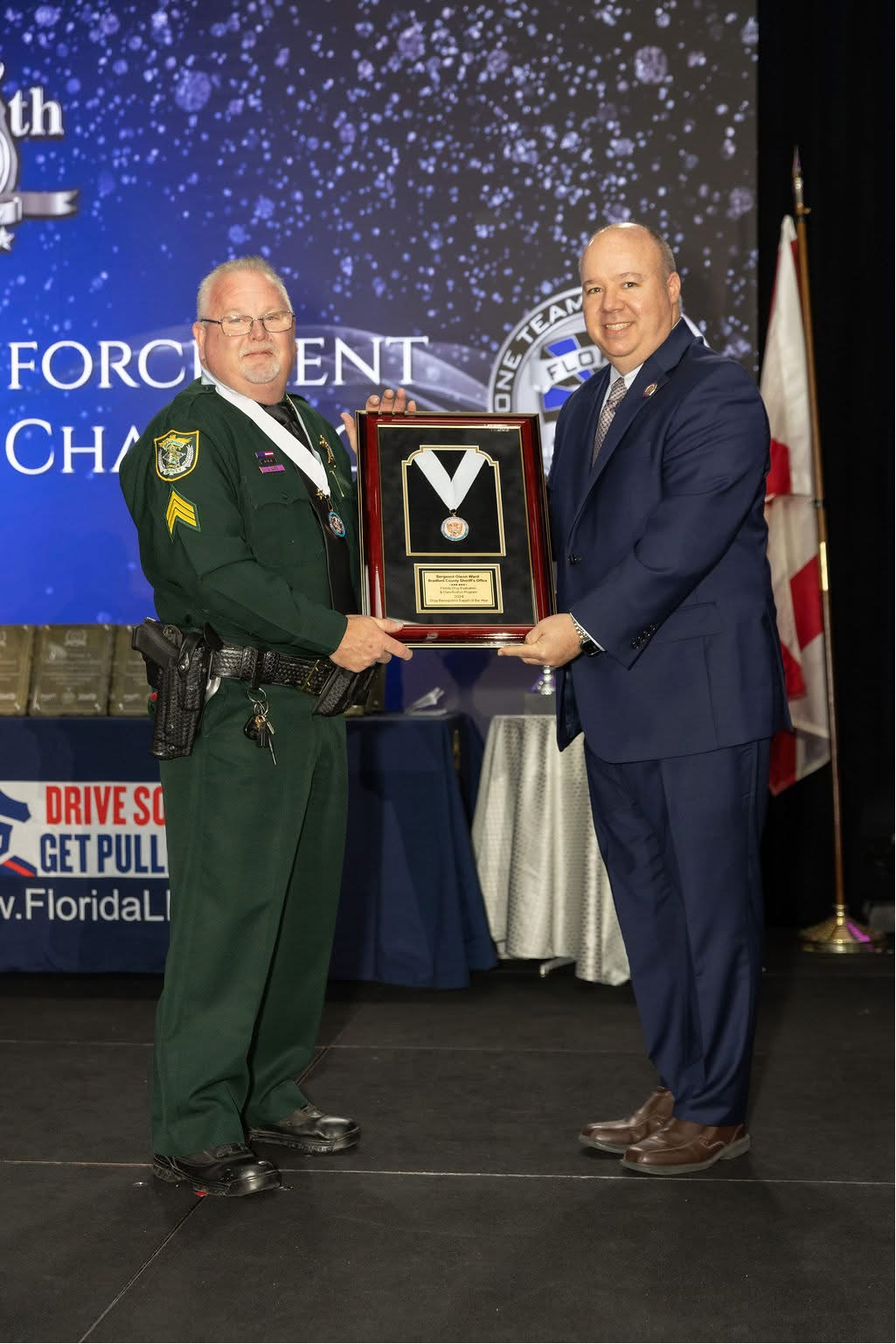 Award ceremony at the Florida Law Enforcement Traffic Safety Challenge Training & Recognition Event
